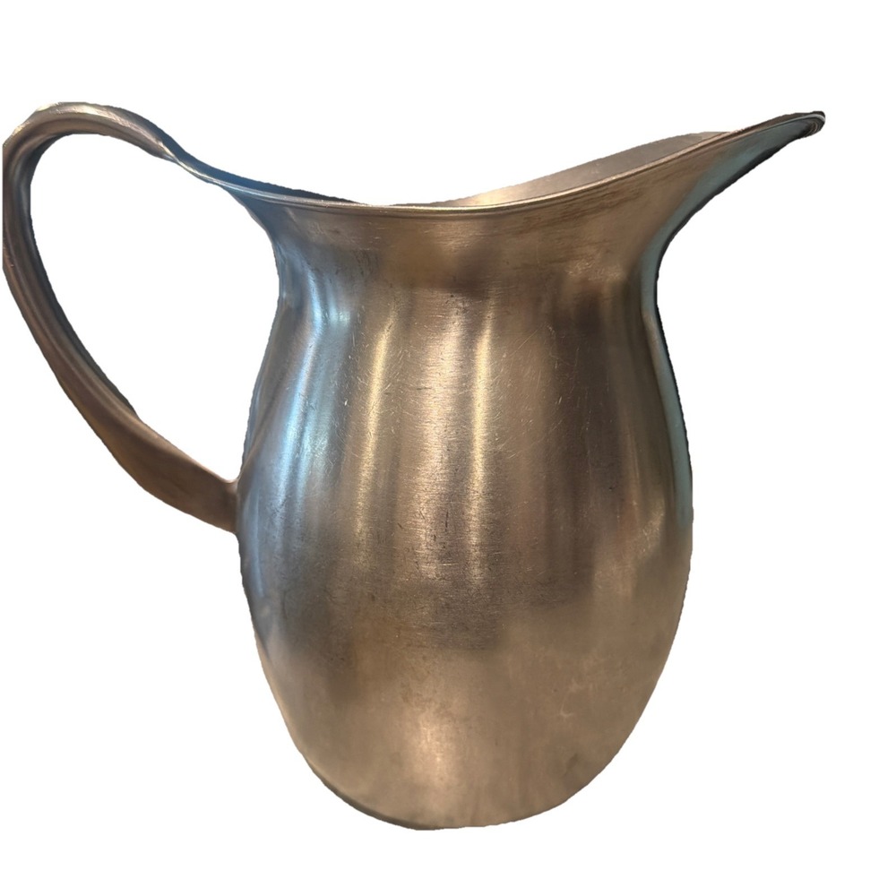 VTG Vollrath 1940s US Gov Military Medical Stainless Steel Pitcher 3QT Caduceus
